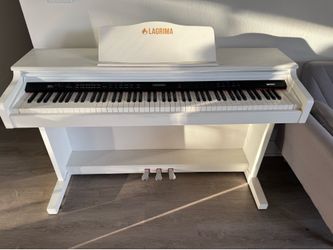 White LAGRIMA Digital Piano – Excellent for Beginners