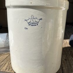 5 Gallon Ransbottom Blue Crown USA Stoneware/Pot 