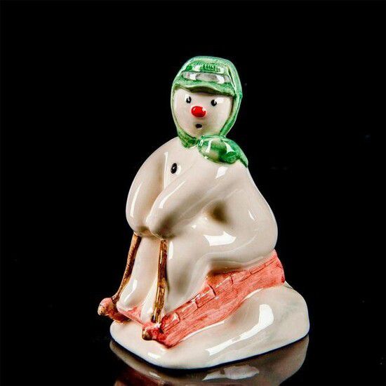 Royal Doulton Snowman Tobogganing Christmas Holiday Figurine