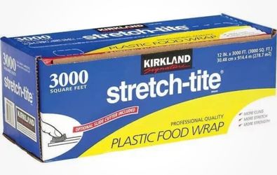 Kirkland Signature Stretch-Tite Plastic Food Wrap, 12 in x 3,000 ft Foodservice