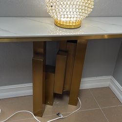 Console Table Golf And White Marble Top