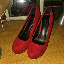 Mix No.6 red platform heels