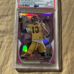 Chicago Bears Caleb Williams rookie card PSA graded
