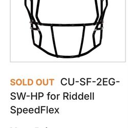 CUSTOM Riddell speed flex facemask 
