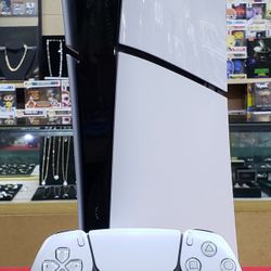 Sony PS5 Slim 1TB Digital Edition Video Game Console with Controller & Plugs - Playstation 5 Slim - White - Working 