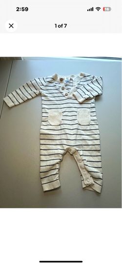 Baby Striped Knit Romper 3M