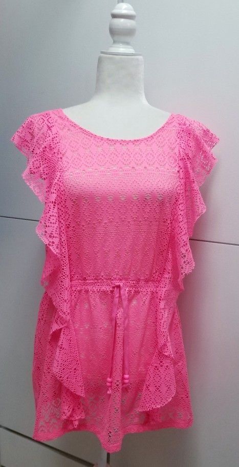 Womens Pink Tunic Sz 18