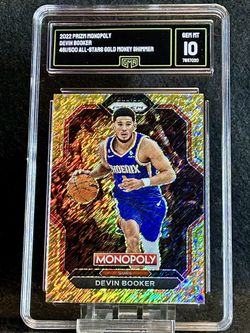 2022 Prizm Monopoly 💥 Devin Booker 💥 All-Stars Gold Money Shimmer 461/500 GMA 10 💎 Mint - Phoenix Suns 🌞