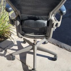 Grey Herman Miller Aeron Office Desk Gaming Chairs 
