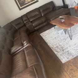 Power Reclining Sectional Couch 