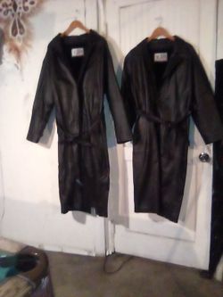 American Leather Trench Coat
