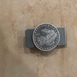 1885 morgan silver dollar money clip
