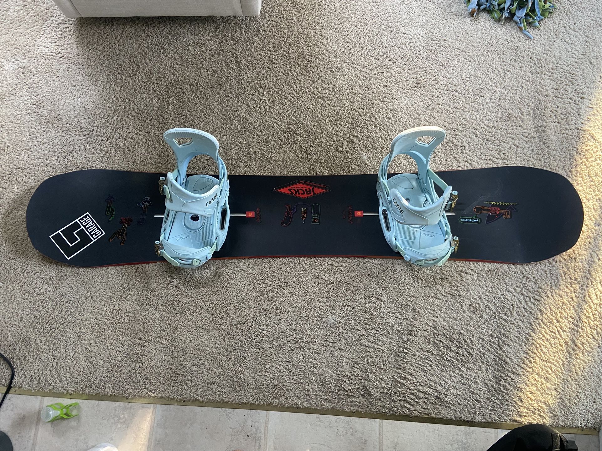 Burton Snowboard, Bindings, And Bag
