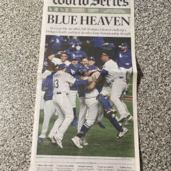 🎄2020 Dodgers World Series Los Angeles Times Newspaper BLUE HEAVEN 