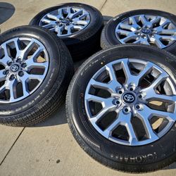 New 20" Toyota OEM wheels rims Tundra sequoia tacoma 4runner land cruiser 6x139.7 6x5.5 yokohama 265/65/20 tires