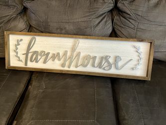 Farmhouse Calligraphy Cursive Sign Metal On Wood