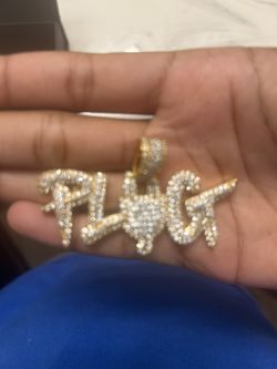 “Plug” 14K Gold Plated CZ Pendant