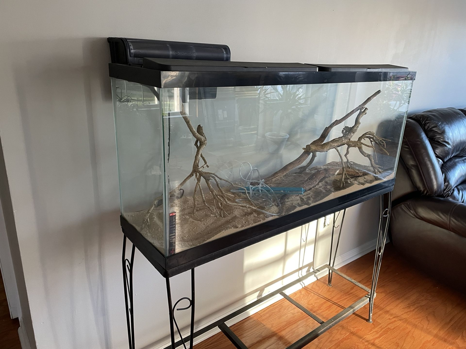 50 Gallon Tank + Stand. The dimensions are 48x12x21