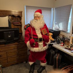 6’ tall animated singing moving Santa Claus life-size Christmas decoration 