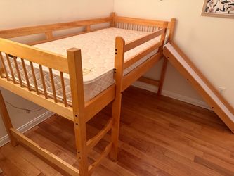 Loft bed with slide