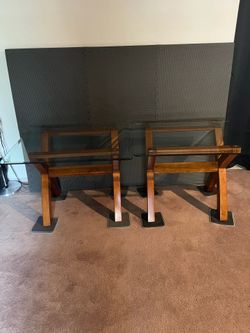 Glass end tables