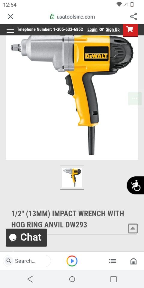 DeWalt Corded Impact 120v 1/2 Inch Driver