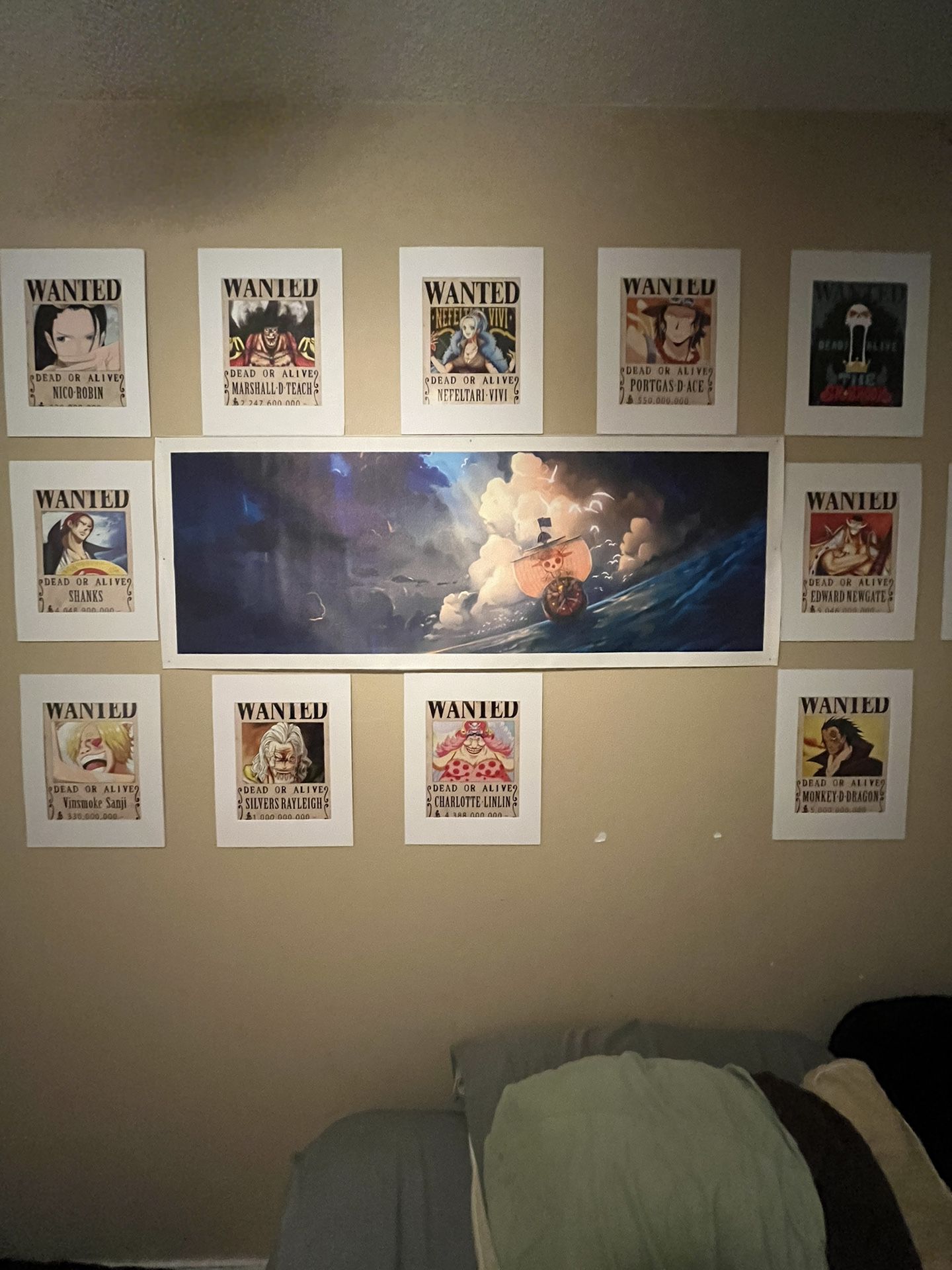 One Piece Animé WANTED Poster SIGNS