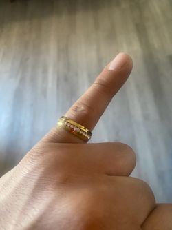 Pinky Ring gold plated crystal