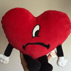 Un Verano Sin Ti Corazon Bad Bunny Heart Plush Stuffed Toy