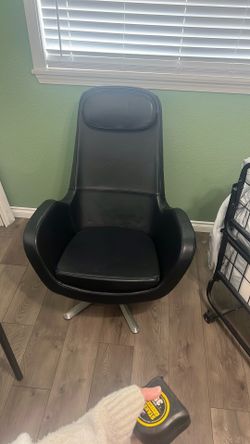 2 Black leather Chairs