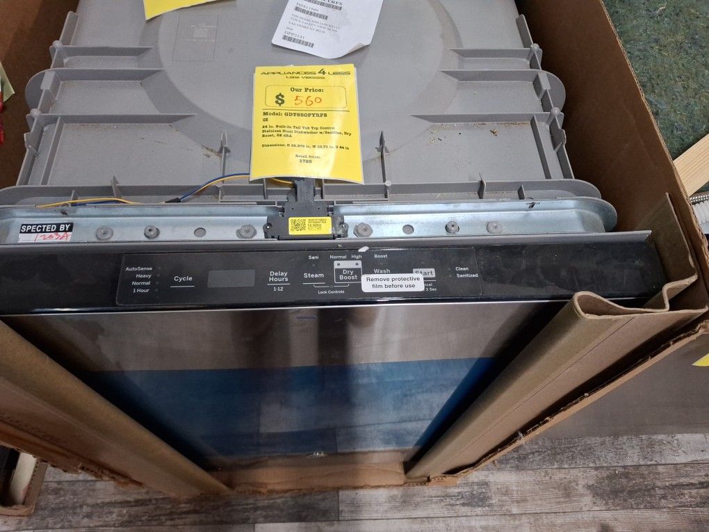 GE 24 In Built in Top Control Stainless Steel Dishwasher