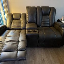 2 Chair Leather Recliner
