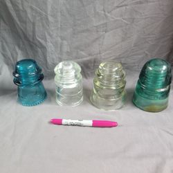 Vintage Glass Insulators, Hemmingray, Armstrong, Brookfield 