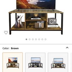 Jahof TV Stand for TV up to 55 Inch, TV Console with Shelving, TV Cabinet with Open Storage for Living Room, Entertainment Room (47.2"/120cm, Brown)