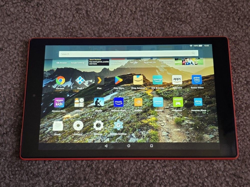 Amazon Fire HD 10 Tablet (7th Gen) 32GB Punch Red With Case