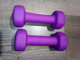 (2) Nan809 3 Pound Purple Dumbells