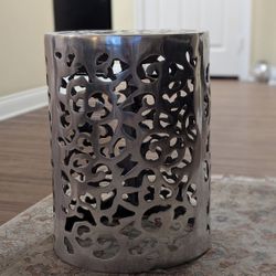 Aluminum Metal Side End Accent Table