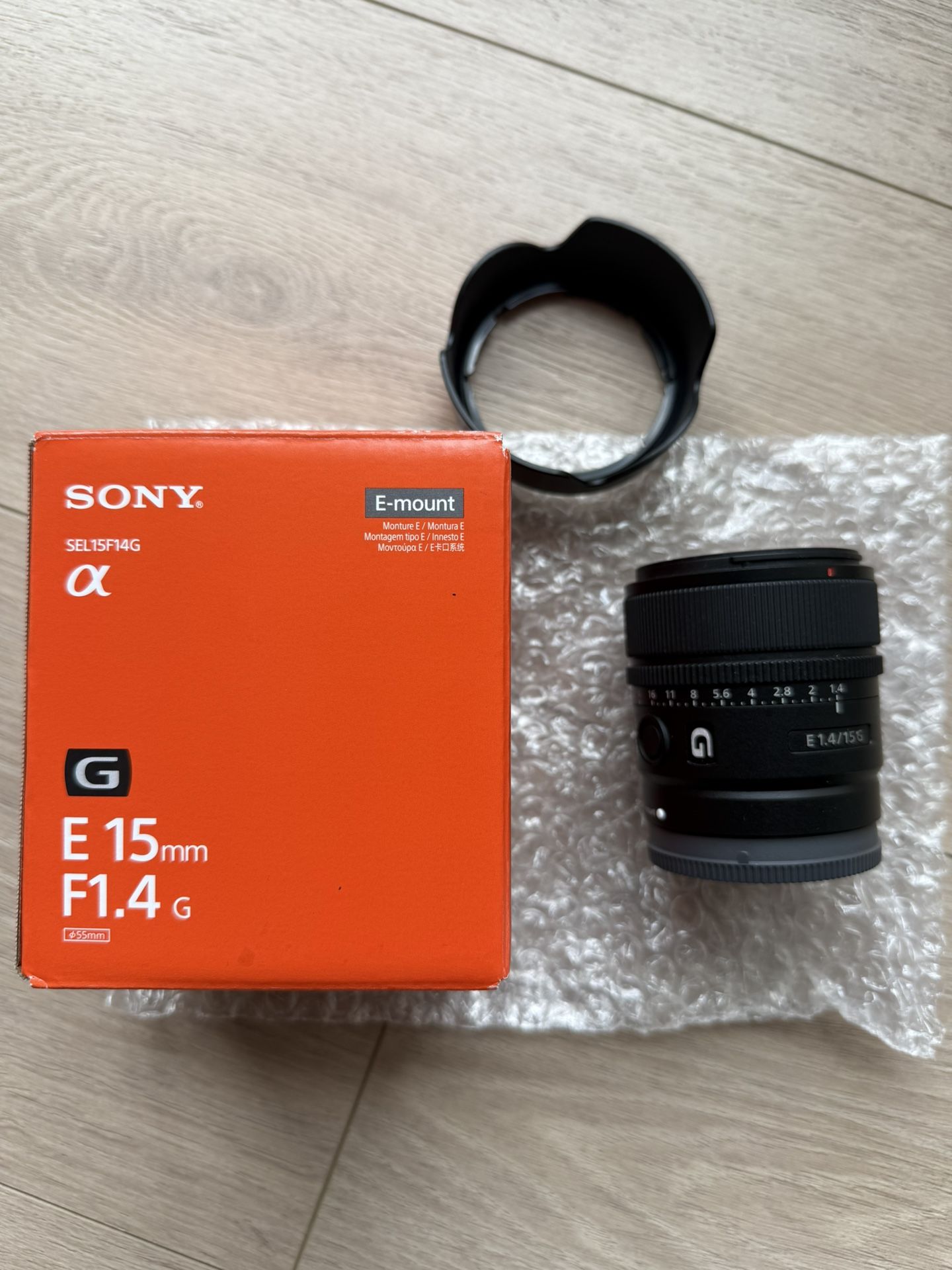 Sony E 15mm F1.4 G APS-C Large Aperture Wide Angle G Lens