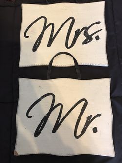Mr. & Mrs. Wedding signs