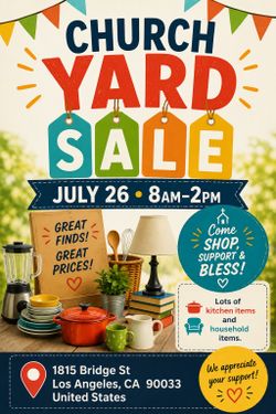 One day only Yard sale 07/26