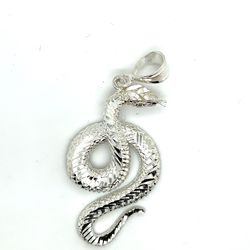 925 Sterling Silver Medium Snake Pendant 12.05grams 