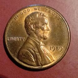 1989 Lincoln pennie red DDO DDR very fine condition