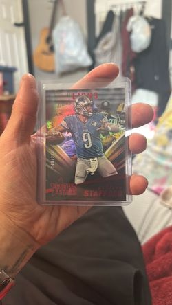 2015 Panini Rookies and Stars football card featuring Matthew Stafford of the Detroit Lions.