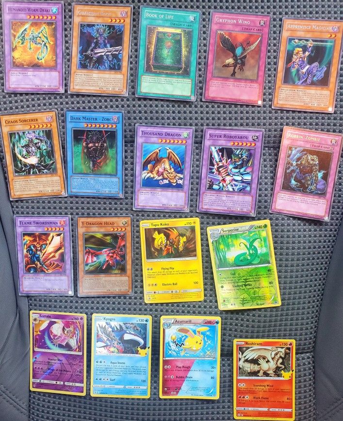Mixed 1996 Stack & 5DS Extreme Victory Yugioh Cards, Pokemon, and Animal Kaiser Rare Trading Cards