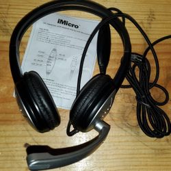 iMicro Headset And Microphone! New! 