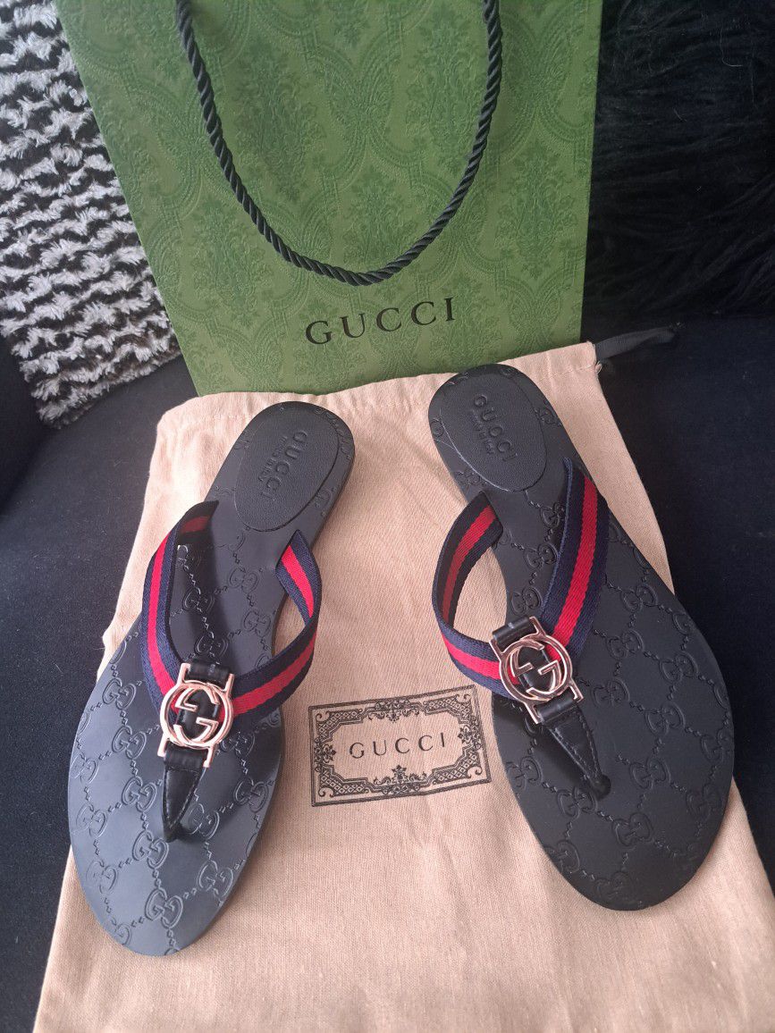 Gucci Sandals - Red Navy 