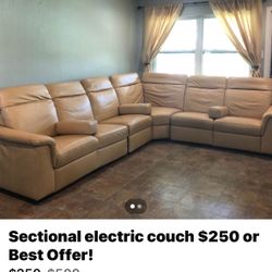 Leather Electric Couch 