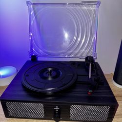 Vinyl Record Player With Built-In Speakers
