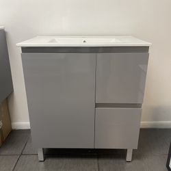 NEW YEAR SALE ~ Modern PVC Bathroom Vanity - 30 inches ~ OPEN BOX