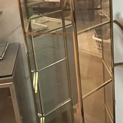 Gold And Glass Curio Cabinet